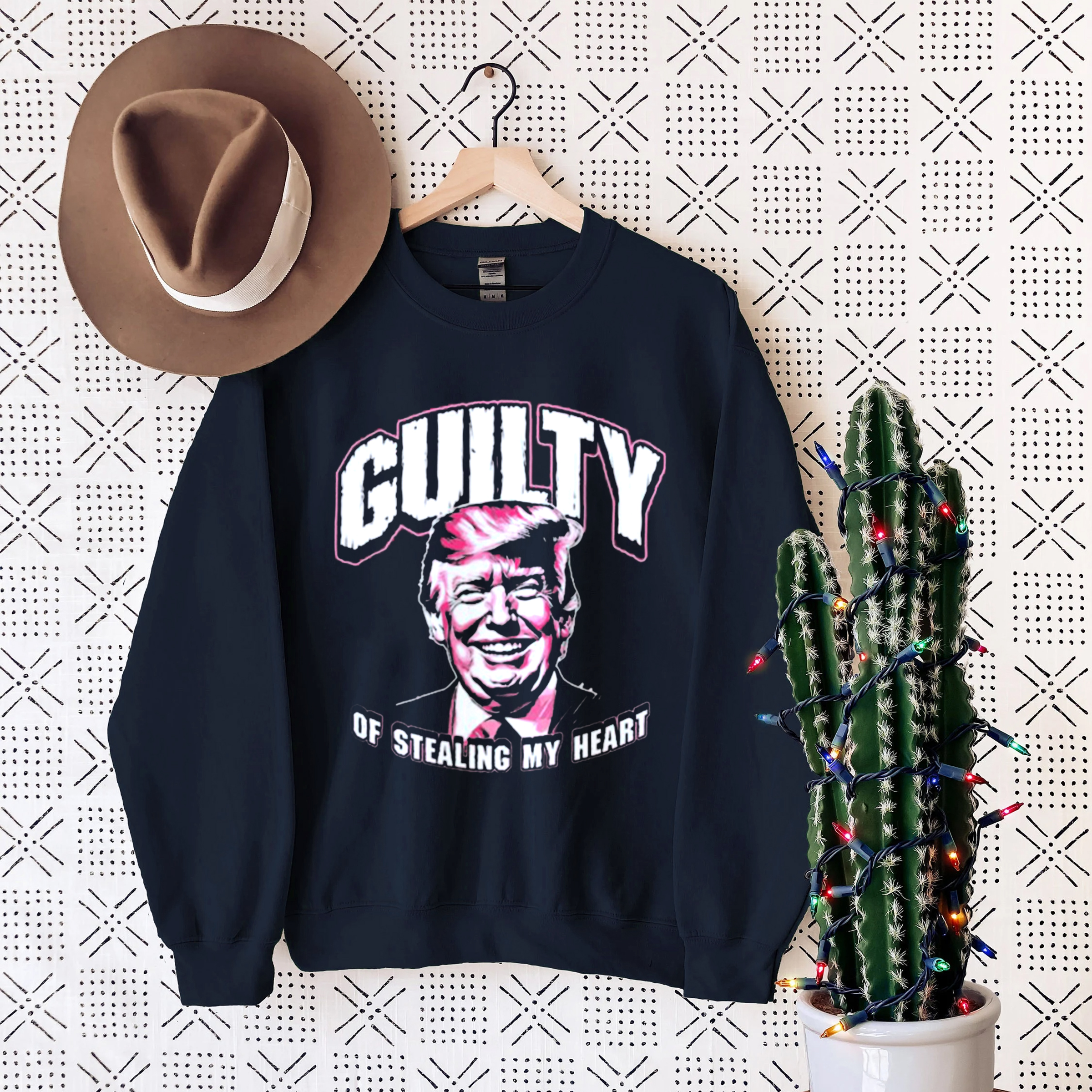 Vintage Style Guilty of Stealing My Heart Trump President T-shirt - Perfect Fan Gift