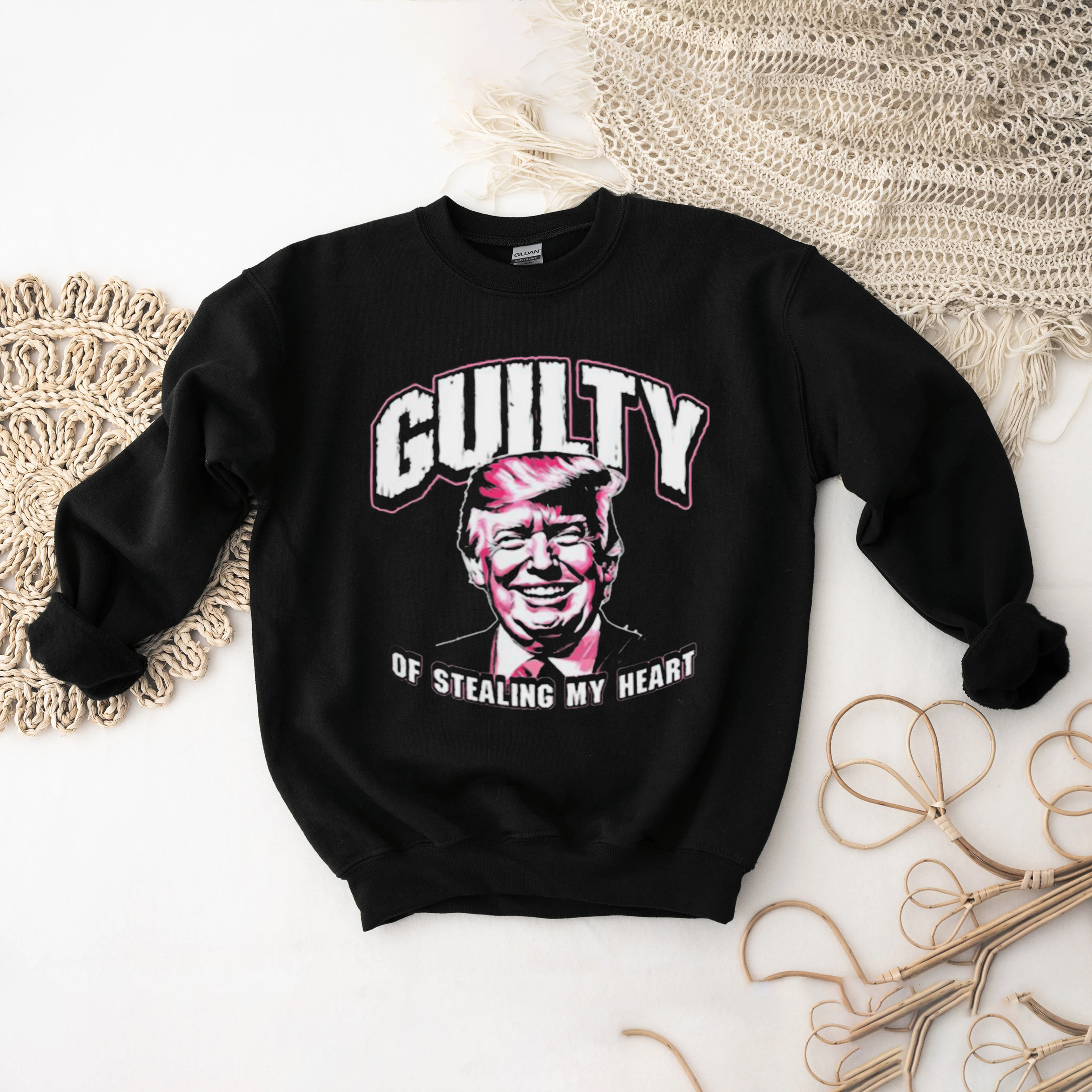 Vintage Style Guilty of Stealing My Heart Trump President T-shirt - Perfect Fan Gift
