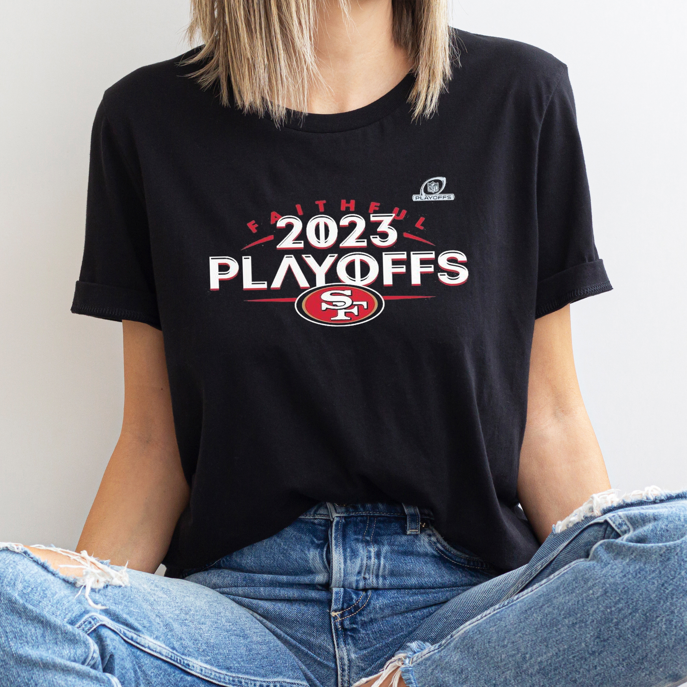 San Francisco 49ers 2023 NFL Playoffs Faithful T-Shirt - Ideal Fan Gift