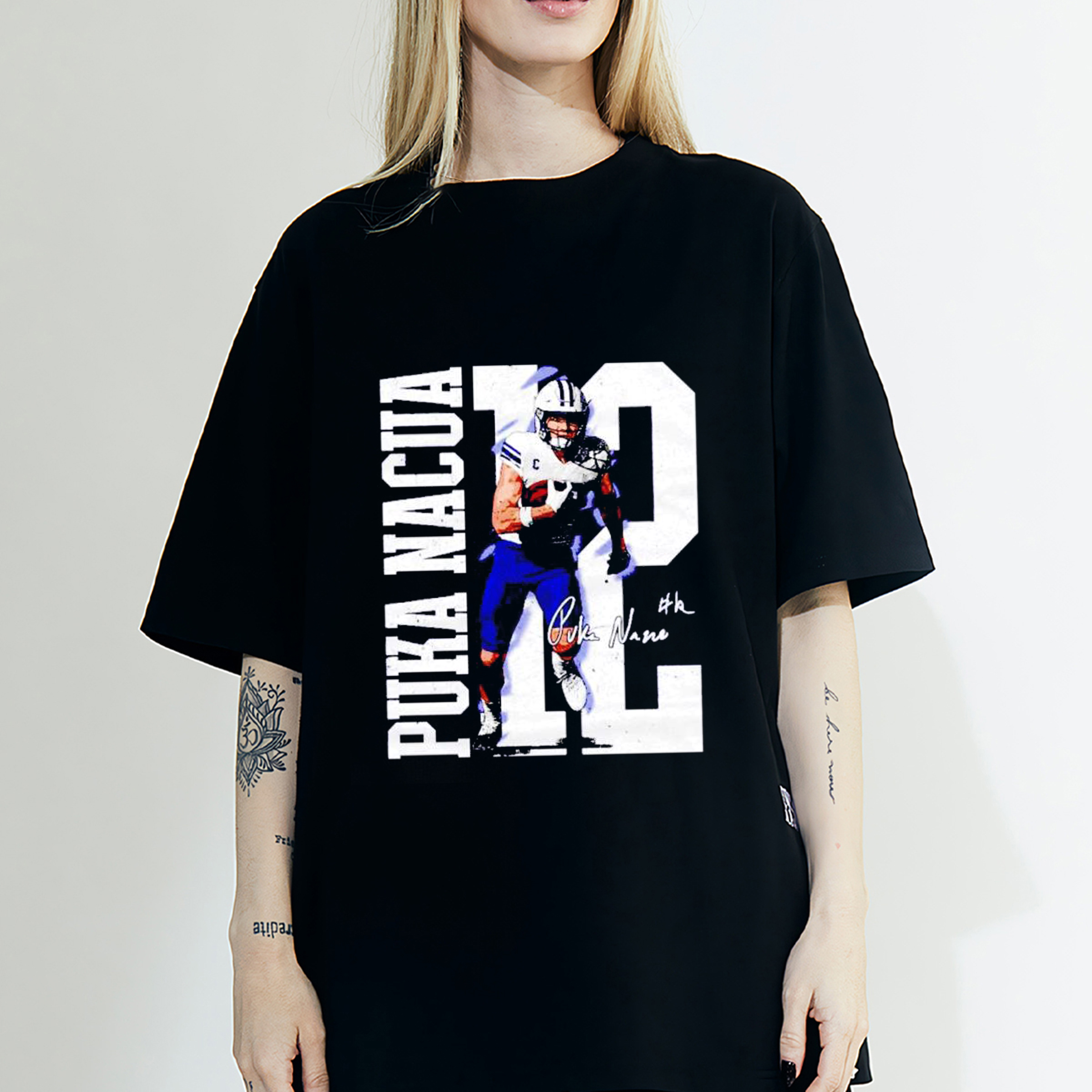 Puka Nacua Number 12 Signature Stretch T-Shirt - Perfect for Fan
