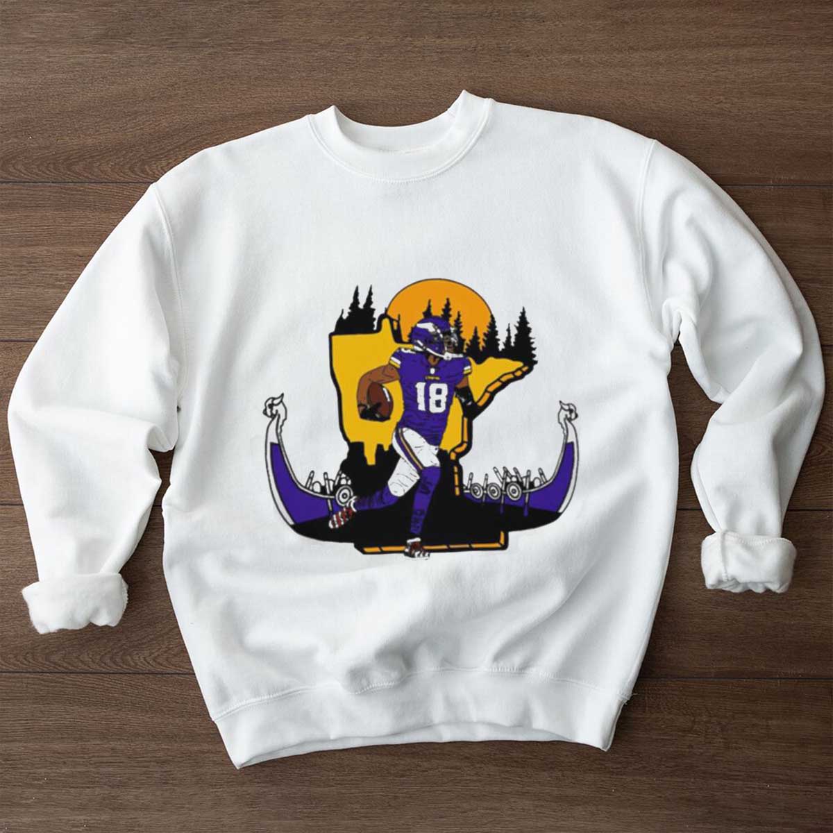 NFL Minnesota Vikings Justin Jefferson Signature Shirt - Support your favorite team with this Vikings T-shirt
