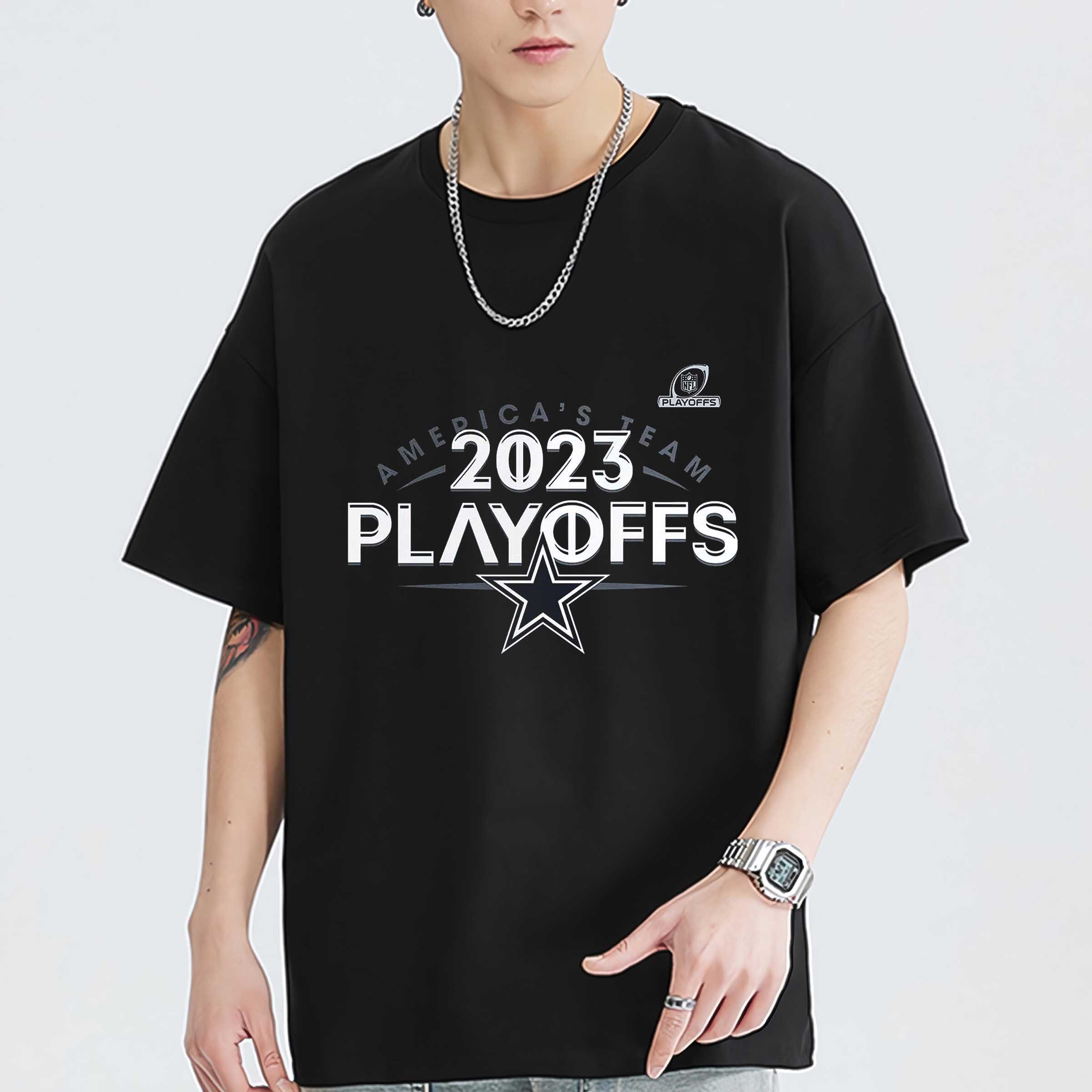 Dallas Cowboys 2023 NFL Playoffs T-shirt - Official merchandise for Cowboys fans