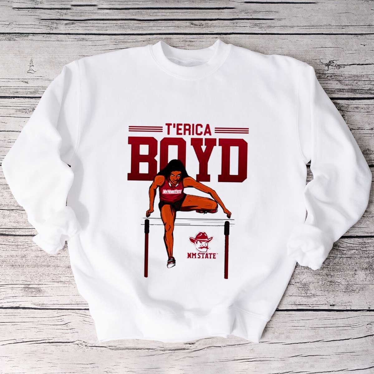 Nmsu Ncaa Women's T'Erica Boyd Cartoon T-Shirt - Perfect for Fan